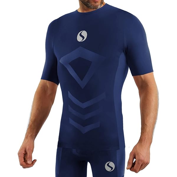 Bermuda Scaldamuscoli Macron Oak - Blue Navy, Compressione Per Calcio E Sport