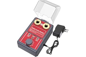 KAISAL Car Spark Plug Tester Automotive Ignition Analyzer with Protective Cover Adjustable Working Frequency Double Hole Spark Plug Tester Engine Ignition Coil Tester for Automotive, Car, Lawnmower