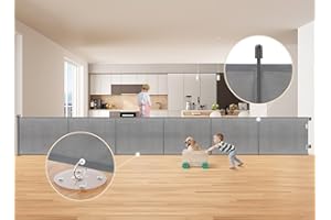 SUIHUOOO Suihuoo Extra Wide Retractable Safety Gate for Baby & Dog, Mesh Gate Extends Up to 310cm Wide, 86cm Tall