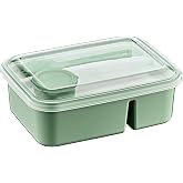 Orret Home 3 B&ouml;lmeli Beslenme Kabı 920 ml Sosluklu Sızdırmaz Kapaklı BPA İ&ccedil;ermez &Ccedil;atal Kaşık Dahil Lunch Box B&ouml;lmeli Yemek Ka