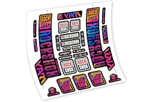 VINILOSBICI Autocollants en vinyle adhésif Rock Shox Yari 2018 Fourche (Psychedelic Rainbow)