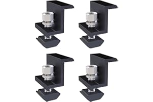 Moollyfox 4 Piezas Soporte para Placas Solares, Soporte de Panel Solar de Aluminio, 30mm Soporte Z de Montaje de Panel Solar, Soporte de Montaje de Módulos Fotovoltaicos para RV, Caravana, Barco