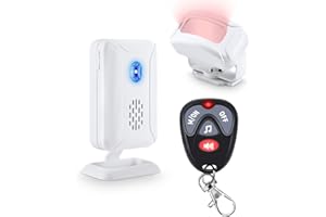 NineLeaf Kabellose Türklingel, Bewegungsmelder Funk Durchgangsmelder Fensteralarm Sensor mit Fernbedienung, unterstützt 5 Modi, 36 Melodien, 120 m Übertragungsreichweite