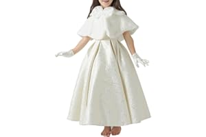 Odziezet Fille Manteau Princesse en Fausse Fourrure Veste Boléro Cape Blousons de Mariage Soirée 1-14 Ans