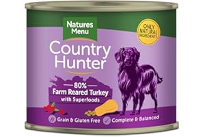 Natures Menu Country Hunter Dog Farm-Reared Turkey with Superfoods Tins 6x600g