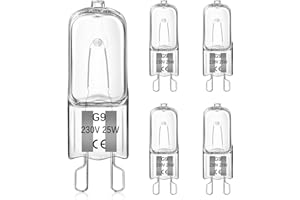 LIUYIFE 5 Pièces G9 25W Ampoules Halogènes pour four, Blanc Chaud Dimmerabile 230V 2700K, Résistance à la chaleur 300°C Convient pour les ampoules de four, les fours à micro-ondes, les lampes de table