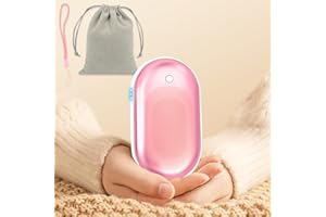 PZS STORES Hand Warmers, 2 In 1 Electric Hand Warmer Rechargeable, 5000mAh USB Power Bank Portable, Double-Sided Heating Pocket Hand Heater, Long Lasting Heating for Outdoor Camping Hiking, Best Warm Gifts