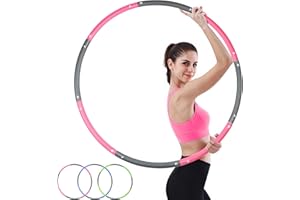 ROMIX Hula Hoop Fitness Dimagrante, Professionale Staccabile Ondulato Design 8 Sezioni Schiuma Hula Hoop Bambini Adulti, Larghezza Regolabile Cerchio Ideale Per Perdita di Peso Esercizio Infinity Hoop