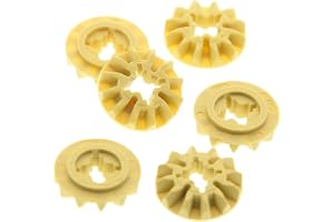 6 x Lego Technic kugghjul beige tan 12z 12 tänder för teknik för set växellåda, differentiellt kugghjul 6589