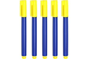 HFMYGS 5 Stück Geldscheinprüfer Stift,Falschgeld Marker Stifte,Falschgeld Stift,Erkennung Banknoten Stift,Stift zur Erkennung gefälschter Geldscheine,für US-Dollar, Euro, Pfund, Yen, Won us