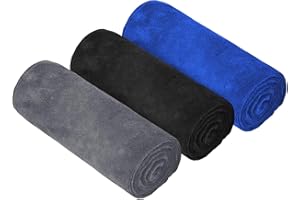 HAGOT 3 Pack Asciugamano Sportivo in Microfibra, Super Assorbente e Traspirante, Leggero, ad Asciugatura Rapida, per Yoga, Campeggio, Palestra, Fitness, 75 cm x 35 cm