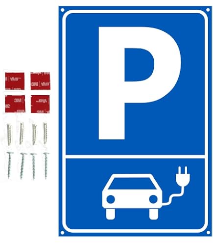 Hinweisschild Ladestation E-Auto – 20x30cm, Alu-DiBOND Oder Forex, UV-bedruckt