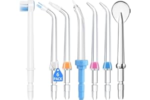 DYMHQ Standard Ersatz Jet Tips für Waterpik, 7Stk Munddusche Ersatz-Strahlspitzen Set, Wasser Flosser Spitzen Ersatz, Hochdruck Parodontal Tips, Munddusche Orthodontic Aufsatz für Zahnspangen Zahnersatz