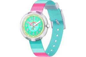 Flik Flak Mädchen Analog Quarz Uhr mit Stoff Armband FPNP014