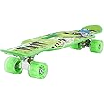 STRAUSS Cruiser Penny Skateboard, Anti-Skid Board with ABEC-7 High Precision Bearings & PU Light-Up Wheels, for Ages 8+ (31x8 Inch, Vibrant Green)