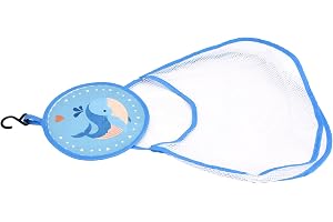 aqxreight Tecknad Nätleksaksförvaringsväska för Badrum och Vardagsrum, Stor Kapacitet Som Andas med Flera Mönster, Barnleksaksnäthållare för Enkel Torkning och Snyggt Utrymme (Delfin)