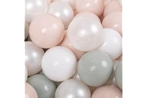 KiddyMoon Balles Colorées Pastel Colorées Only Pastel Plastique ∅7Cm pour Piscine Enfant Bébé Fabriqué en EU