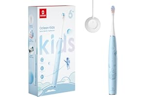 Oclean Elektryczna szczoteczka do zębów dla dzieci, ładowalna, miękkie, przyjazne dla dzieci, bardzo ciche szczotkowanie, inteligentny timer 2 min, wodoodporność IPX7, dla dzieci w wieku od 6 lat