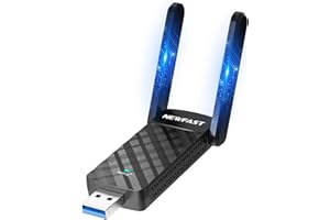 NEWFAST AX1800 USB WiFi Adapter Dual Band Wireless Adapter 2.4G/5GHz 1800Mbps USB 3.0 WiFi 6 Dongle for PC/Desktop/Laptop, MU-MIMO, WPA3, 2x High Gain Antennas, Compatible with Windows 10/11 ONLY