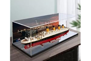 CAIKBMS Vitrine Acrylique Compatible avec Modèle Lego 10294 Titanic, Boîte Modèle Transparente Anti Poussière (Boîte Daffichage Uniquement) B,3mm