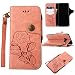 Produktbild KingSang Samsung Galaxy S8 Hülle, Blume Rose Design Leder Schutzhülle für Samsung Galaxy S8 Handyhüllen Lederzhülle Handtasche Brieftasche Case Handbag Wallet Folio Cover mit 2 Kartenfach - Rosa