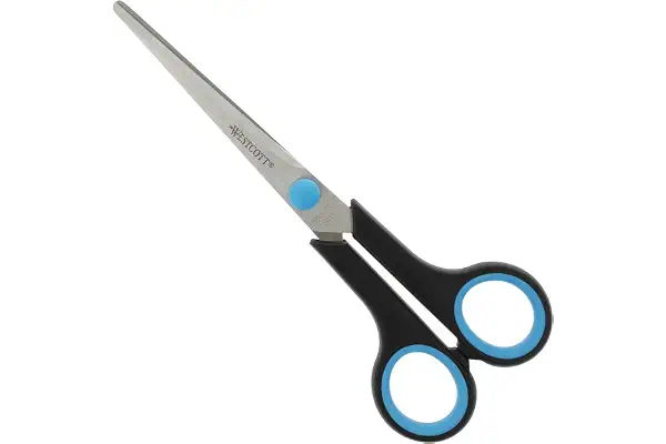 Westcott Easy Grip - Tijeras, 18 cm, color azul/negro