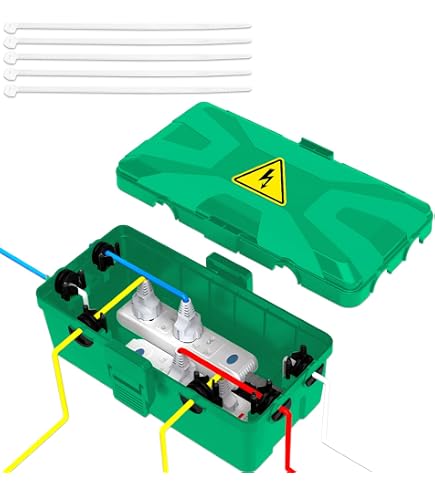 Outdoor Plug Box Medium Sized Weatherproof Electrical Box, 6 Way ...