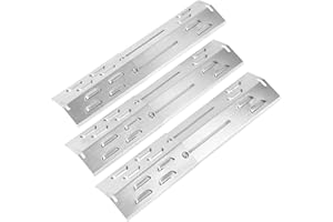 Denmay Lot de 3 couvercles de brûleur universels de 29 à 43 cm pour barbecue à gaz Enders, Landmann, Charbroil, plaque chauffante en acier inoxydable pour Burnhard Barbecook, Taino, Proficook