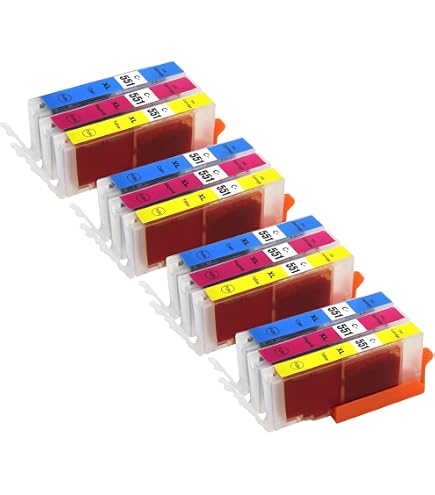 Cartouches D'encre Compatibles Canon PGI550 CLI551 - 4 Couleurs, Avec Puces Intégrées