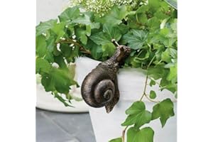 PEIQICHU Snail Decoration Plants Pot Hanger Resin Statue Flower Pot Resin Ornaments Planter Hanging Decorative Snails Black Sculptures Outdoor Garden Lawn Home Office Halloween Variation Snail Statue