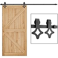 Schiebetürbeschlag Set, Schiebetür Set Schiene, Laufschienen für Schiebetürsystem 183/6FT (183CM/6FT, Diamant)