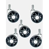 Sandofis Oyuncu Koltuğu Tekerleği, 5'li Set, &Ccedil;ap 60 mm,Pim &Ccedil;apı 11 mm,Sessiz Yumuşak Y&uuml;zey