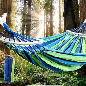 Ostin Hammock Garden Sports Home Travel Camping Swing Canvas Stripe Hang Bed