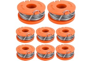 LMYDIDO Strimmer Spool Compatible with Mac Allister MGTP18Li Trimmer Line, 1.65mm 10ft Autofeed Spool and Line MGTP18Li (8pcs)