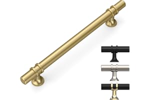 9BUILD 10 Pack 160mm Brushed Gold Kitchen Cupboard Handles Kitchen Door Handles Drawer Handles Zinc Alloy Gold Kitchen Handles Wardrobe Handles Cabinet Handles Cupboard Door Handles