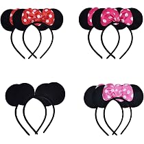Serre-têtes Oreilles Mickey Et Minnie - Lot De 12 - Idéal Fête Anniversaire, Déguisement, Parc à Thème - 2