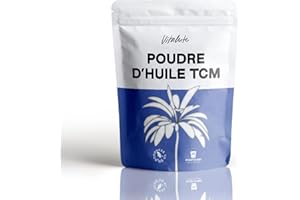Poudre d'HUILE MCT - C8-100% Noix de Coco - 500g - 50 Portions - Keto - Poudre MCT de Noix de coco - Aucun huile de palme