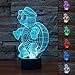 Produktbild HPBN8 3D Schildkröte Lampe USB Power 7 Farben Amazing Optical Illusion 3D wachsen LED Lampe Formen Kinder Schlafzimmer Nacht Licht