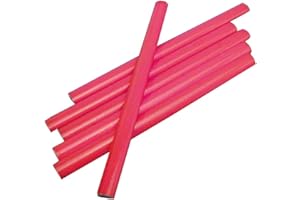 TEC HIT 181018 - Jeu de 6 Crayons Menuisier - En Acier - Forme Ovale - À Travailler sur le Bois - Rose