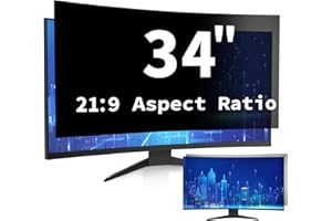 DEJIMAX Privacy Screen Protector for 34 Inch (86cm) Curved Monitors - 21:9 Ultrawide Anti-Spy Film with Anti-Glare & Blue Light Filter, HD Eye Care for Office, Home, Travel