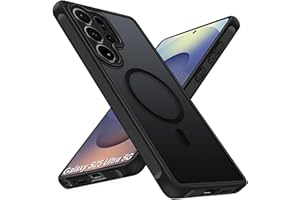 ivoler Matt Schwarz Magnetisch Hülle für Samsung Galaxy S25 Ultra 5G, Kompatibel mit MagSafe, [Militärnorm Sturzschutz] Stoßfest Kratzfest Rückseite Schutzhülle Dünn Flüssig Silikon Handyhülle Case