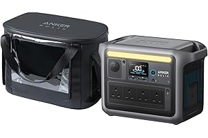 Anker SOLIX C1000 Portable Power Station with Water-Resistant Carry Bag, 1800W Solar Generator, 1056wh LFP (LiFePO4) Battery, 4 AC Outlets, Up to 2400W for Home, Power Outages, and Outdoor Camping