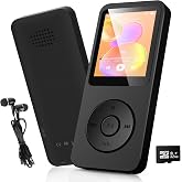 32GB Bluetooth 5.3 MP3 Player with 1.8 Inch TFT Color Screen with Headphones, Kids MP3 Device with Speaker, FM Radio, E-Book,