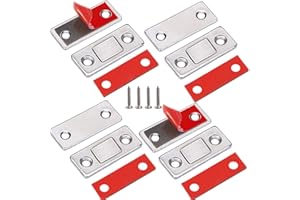 Aimant Porte Placard Jiayi 4 Pièces Loquet Magnetique Très Mince Loquets Magnétiques à Coller Aimant Fermeture Adhésif Meuble Aimant Puissant pour Porte Coulissante Tiroirs Fenêtre Aimanté Armoire