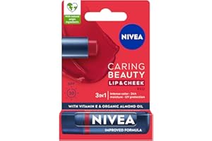 ‎NIVEA NIVEA Pielęgnująca pomadka do ust Caring Beauty 3w1 Red 4,8 g