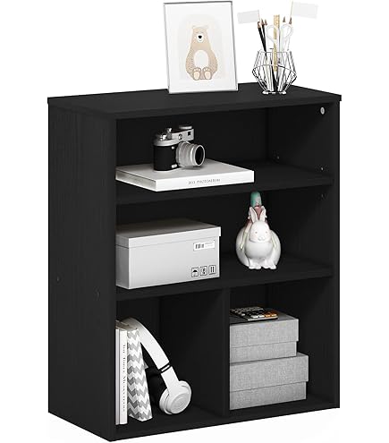 Furinno Daly Libreria A 3 Cubi Irregolari - Scaffale Organizer Bianco, 23.8x29.79x54 Cm - Foto 3