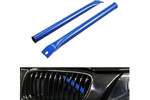 "Bevinsee V Brace Bars Kidney Braces Compatible with 3 Series E90/E91/E92/E93 2006-2013, High Strength Steel Front Grille V-brace Only for E9X Series, Powder Coated, Blue"
