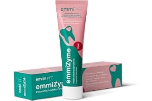 emmi-pet emmiZyme tandvårdsgel för hundar och katter 75 ml | enzymatisk tandvård för hundar & katter med smak av nötkött, veg