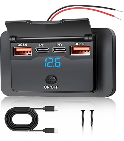 Dubbele USB Autolader - 30W - Quick Charge 2.0 - USB-A en USB-C - Zwart Dubbele USB Autolader - 30W - Quick Charge 2.0 - USB-A en USB-C - Zwart
