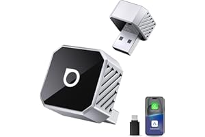 OTTOCAST Mini Pot 2026, Adaptador inalámbrico 2 en 1 para CarPlay y Android Auto, Compatible iOS 10+/Android 11+ y Coches con Carplay Desde 2016, Plug & Play, USB-A/Tipo C, Actualización OTA, Plata